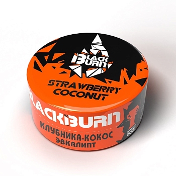 Табак Burn Black, 25гр "Strawberry Coconut / Клубника с кокосом и эвкалиптом"